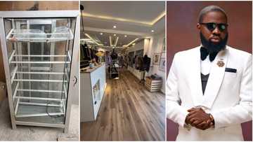 Nigerian man who started his business with showcase glass opens large store, photos go viral