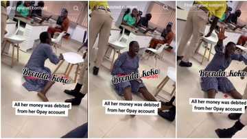 "She don loseguard": Nigerian woman throws self on floor, weeps after her OPay account was cleared
