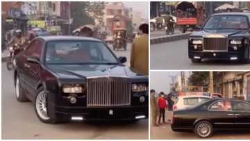 He didn't do it well: Man converts his Mercedes Benz to an exotic Rolls Royce car, video got people laughing
