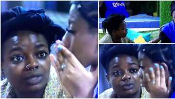 BBNaija: Arin sheds tears as she consoles crying Angel who shared her mental health struggles