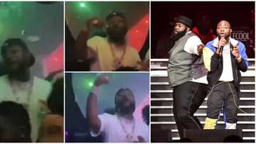 Video shows Davido singing and vibing to Wizkid's old song with passion at event, sparks reactions