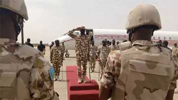 Shugabannin Tsaro CDS, COAS, CAS, da IGP Sun Dira Maiduguri Gabanin Zuwan Shugaba Buhari