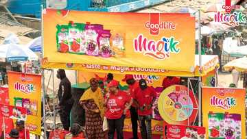 Ronke Ojo Stormed Lagos Market for Goodlife Magik Fruit Drink