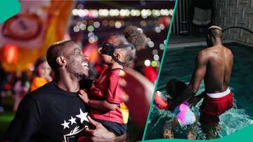 Victor Osimhen teaches daughter how to swim in cute father-child moment