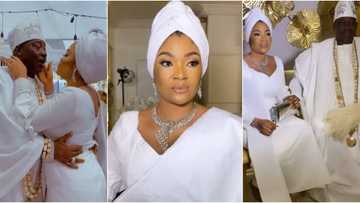 He's smitten - Nigerians gush as Ojora of Lagos marries beautiful new wife (videos)