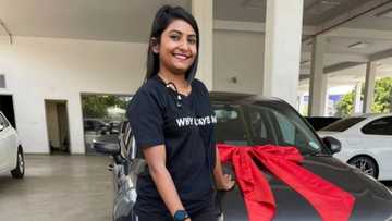 Young lady buys her 1st car, shares adorable photo that gets many gushing