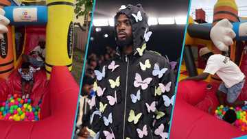 "So much fun": Black Sherif plays with little boy in bouncy castle video delights many fans