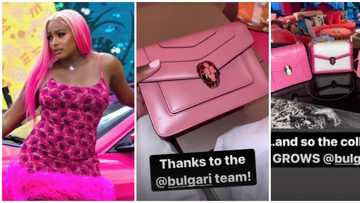 Billionaire daughter DJ Cuppy flaunts N1.2m pink designer bag gift from Bvlgari