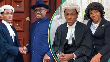 Wike, wife celebrate as son is called to Nigerian Bar, photos trend