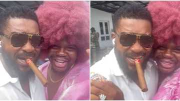 "Scar dey blush, Debo don become Deborah": Mr Macaroni dresses like a pretty woman in video with Chidi Mokeme