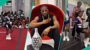 Peter PSquare celebrates as his daughter wins cheerleading pageantry in school, clip trends