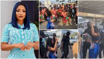 BBNaija homecoming: Fans bring Abuja to a standstill as they storm the streets to welcome Queen