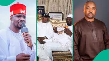 "Say whatever you like": Baba Ijesha, wife CEO Luminee visit MC Oluomo days after visit to Ooni of Ife