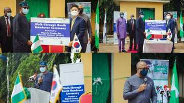 Koriya aikowa Najeriya kyautan rumfar gwajin cutar Korona na zamani (Hotuna)