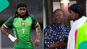 Ademola Lookman shares heartwarming father-son moment with dad after Super Eagles training, video