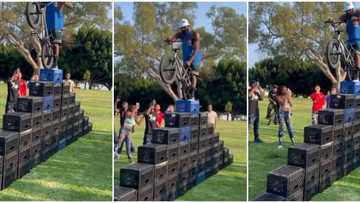 Man takes crate challenge to another level as he does his with bicycle, viral video stirs massive reactions