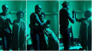 “She is short o”: Video of Iyabo Ojo and Chidi Mokeme joking with each other on set leaves fans gushing