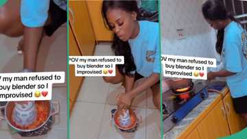 "My man refused to buy blender": Lady resorts to grinding pepper with Azul video, clip emerges