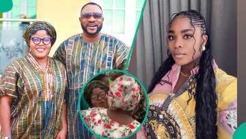Odunlade’s Dad’s Burial: Man drags Eniola Ajao over reaction after hugging actor's wife