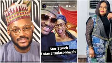 I’m star-struck: 2baba declares as he meets King of Boys actress Sola Sobowale in Abuja