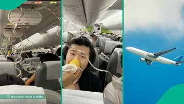 Passengers write farewell notes and bank pins as plane falls nearly 26,000 feet mid-flight in video