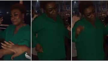 Hot stepper: Burna Boy’s mum shows off dance skills as she busts moves to her son’s songs