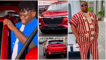 “Mr talk and do”: Video as Cubana Chiefpriest fulfils promise to BBNaija star Bryann, gifts him brand new car