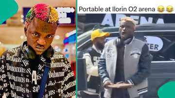 Portable threatens havoc at O2 Arena Ilorin, spotted with plank as onlookers appease him in video