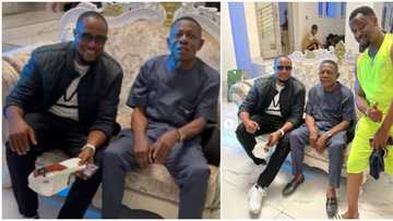 "Vampire squad, them no dey age": Zubby Michael hosts veteran stars Nkem Owoh and Faze in his A1 mansion