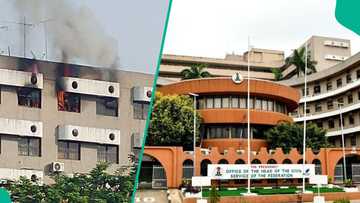 Breaking: Head of Service building is on fire, video emerges