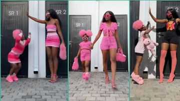 "Now I want a baby girl": Mother and daughter rock similar outfits in adorable video, people react