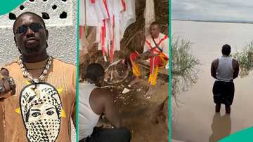 Verydarkman visits village shrine, river for fortification: “E don enter another world
