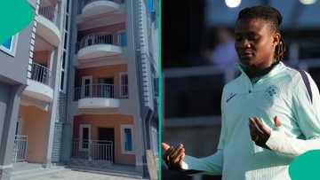 Fruit of labour: Super Falcons star builds lavish N300m luxury flats for her mother