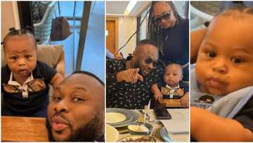 No need for DNA: Fans gush as Tonto’s ex-hubby Olakunle Churchill shares more photos, videos of lookalike son