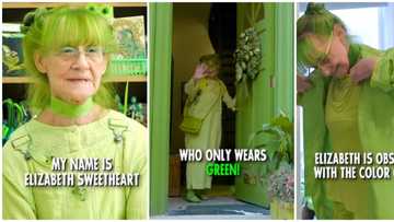 Elizabeth Sweetheart: Meet remarkable elderly lady whose obsession with green has spanned over 20 years