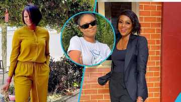 Yvonne Nelson wins over the internet as she slays in pants suit and N629k Prada pumps to church at Tesano