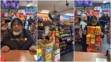 Old man answers maths question, supermarket owner tells him to pick anything he wants for free in video