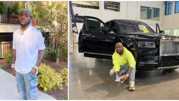Na wetin Davido dey use make noise: Man shares video of Rolls Royce randomly parked by roadside in Dubai