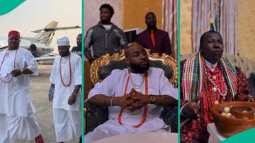 "Even spirits love Davido": OBO meets traditional ruler in Owerri as Cubana Chiefpriest opens hotel