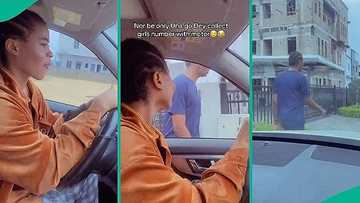 2 ladies in fine car stop man walking along road to collect number, his reaction disappoints many