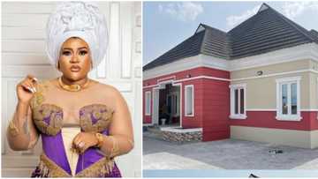 My mum didn't wait to see it: Nkechi Blessing becomes landlady as she shows off newly built house