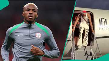 Victor Osimhen arrives in Nigeria on private jet despite withdrawing from Super Eagles squad