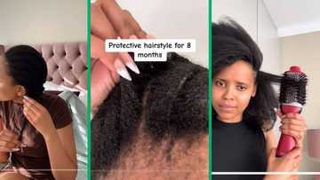 Young lady keeps same hairdo on for 8 months without washing it, video of her hair stuns many people