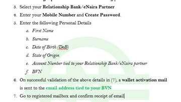 Explainer: How to onboard eNaira Speed Wallet for iOS Users