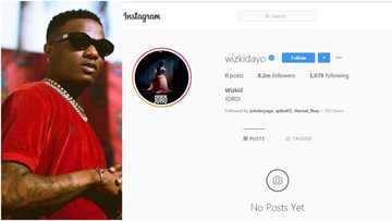 Fans react as Wizkid deletes all his posts on Instagram