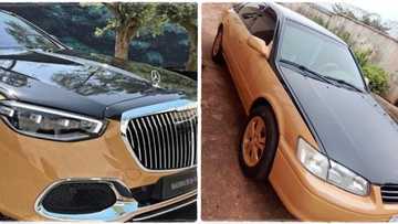 Nigerian man repaints his Toyota Camry and makes it look like expensive Maybach, photos go viral
