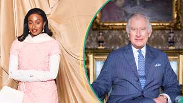 DJ Cuppy poses with King Charles of England as she resumes her ambassadorial duties