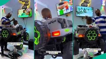 Creative barber uses car-shaped chair, television, to draw children to his shop, video trends
