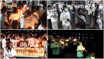 First photos, video emerge as over 5000 faithfuls partake in candlenight procession for late TB Joshua