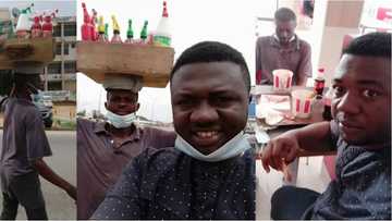 Kind young man puts smile on the face of hawker, uses part of his salary to take him out for chicken lunch